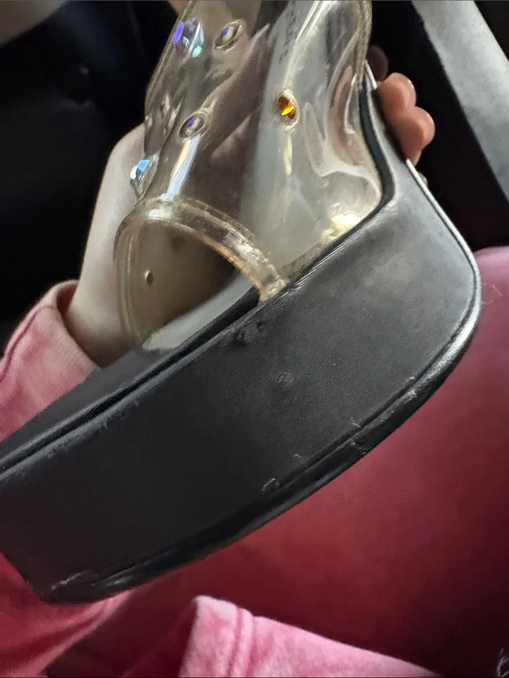 VINTAGE Y2K something Else from SKECHERS PLATFORM CHUNKY HEEL WITH CLEAR STRAP